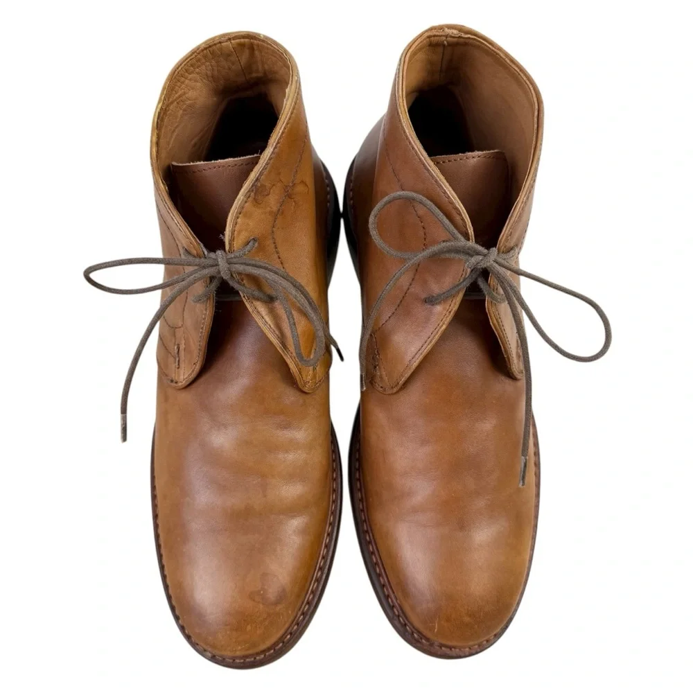 FRYE Murray Chukka Boots Cognac Brown Sz 9